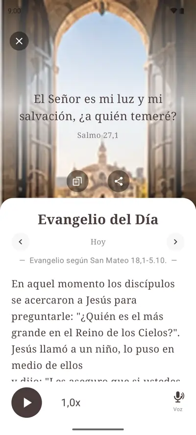 El evangelio de hoy, leído o escuchado